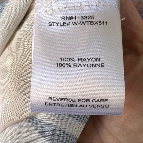 STANDARD ISSUE RUFFLE TIE FRONT SHIRT SAFARI PRINT SIZE MEDIUM NWT - Picture 3 of 6